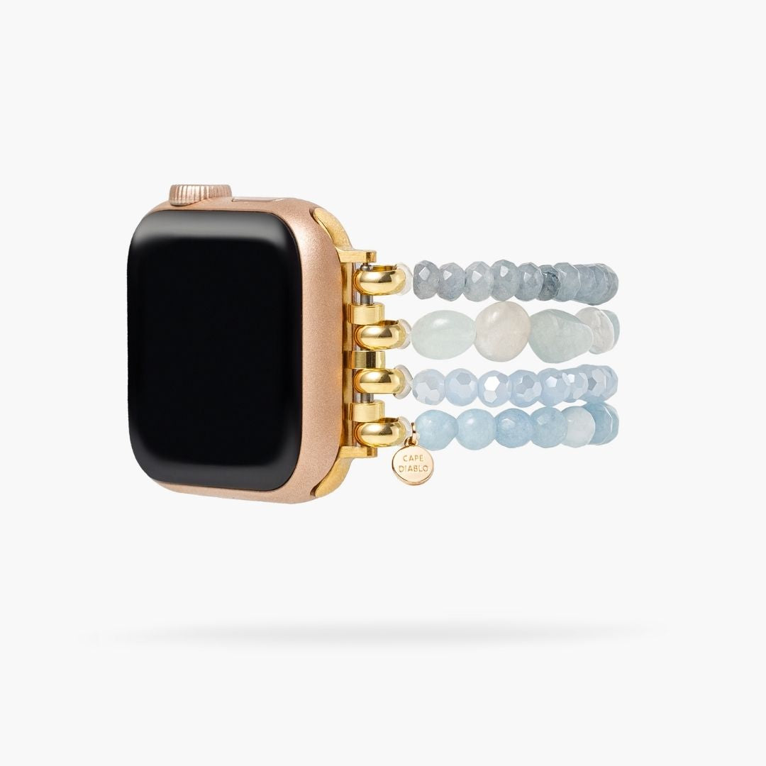 Pulseira Apple Watch Serenity de Jade Água-marinha