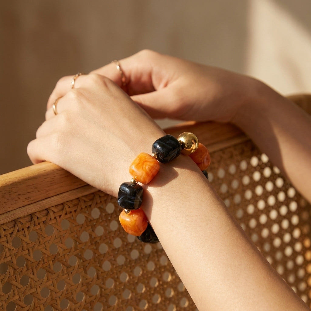 Pulseira robusta de Halloween Pumpkin Twilight