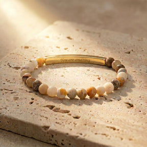 Pulseira de Pedra Pastel Mensagem Secreta