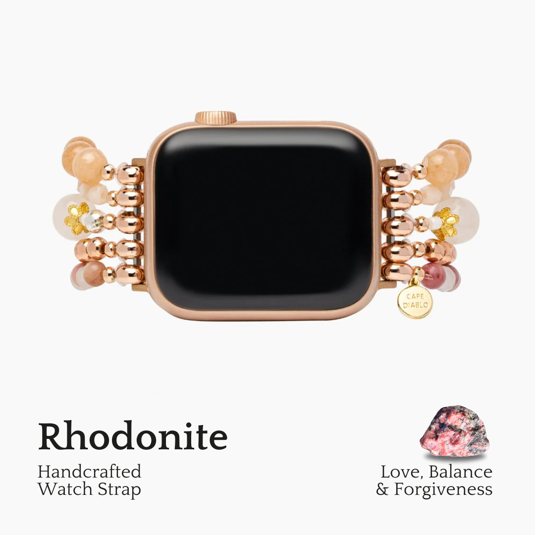 Correia elástica para Apple Watch cor rosa borgonha