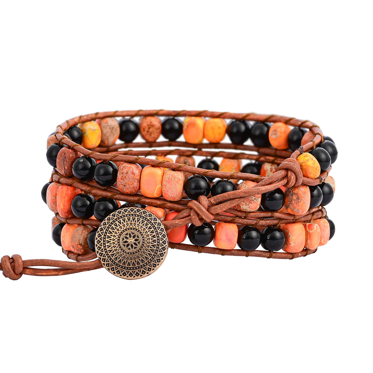 Pulseira Envolvente de Ágata Assustadora