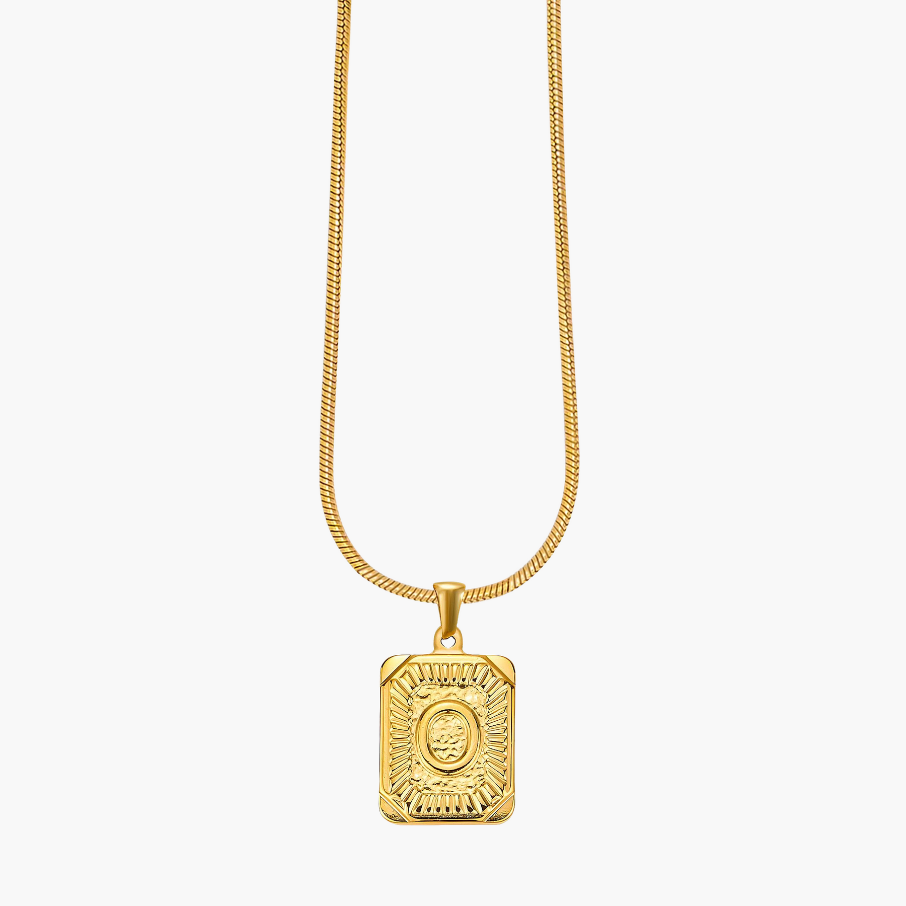 Colar inicial com letras de bolhas douradas brilhantes