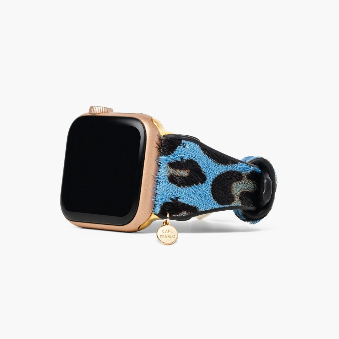 Correia de couro Wild Azure para Apple Watch