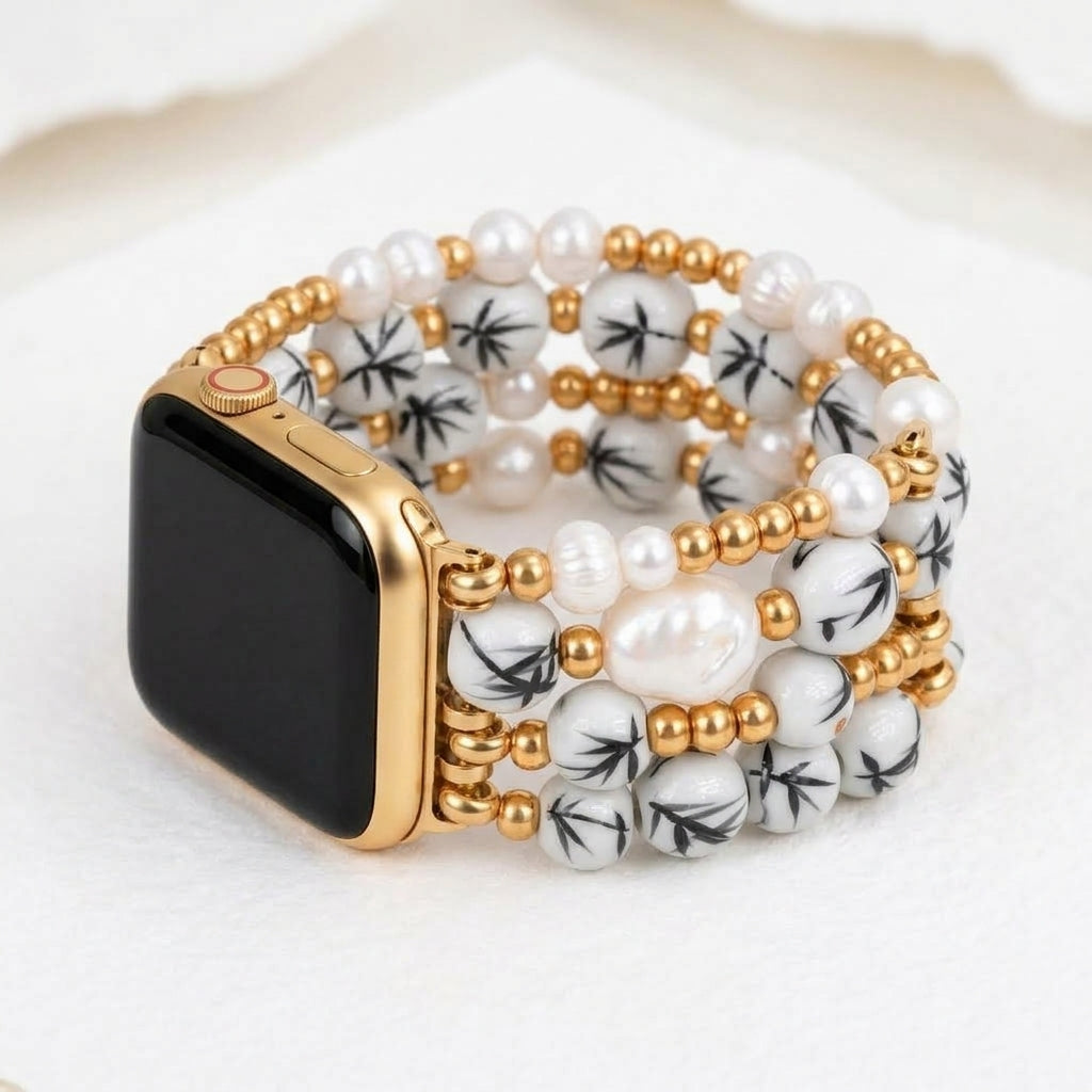 Bracelete Apple Watch Porcelain Garden Bamboo Mist