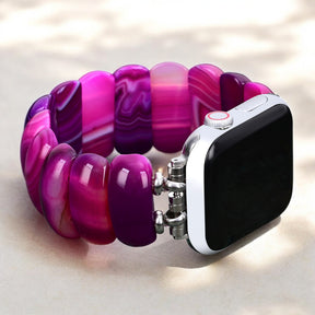 Pulseira elástica Radiant Orchid Agate para Apple Watch