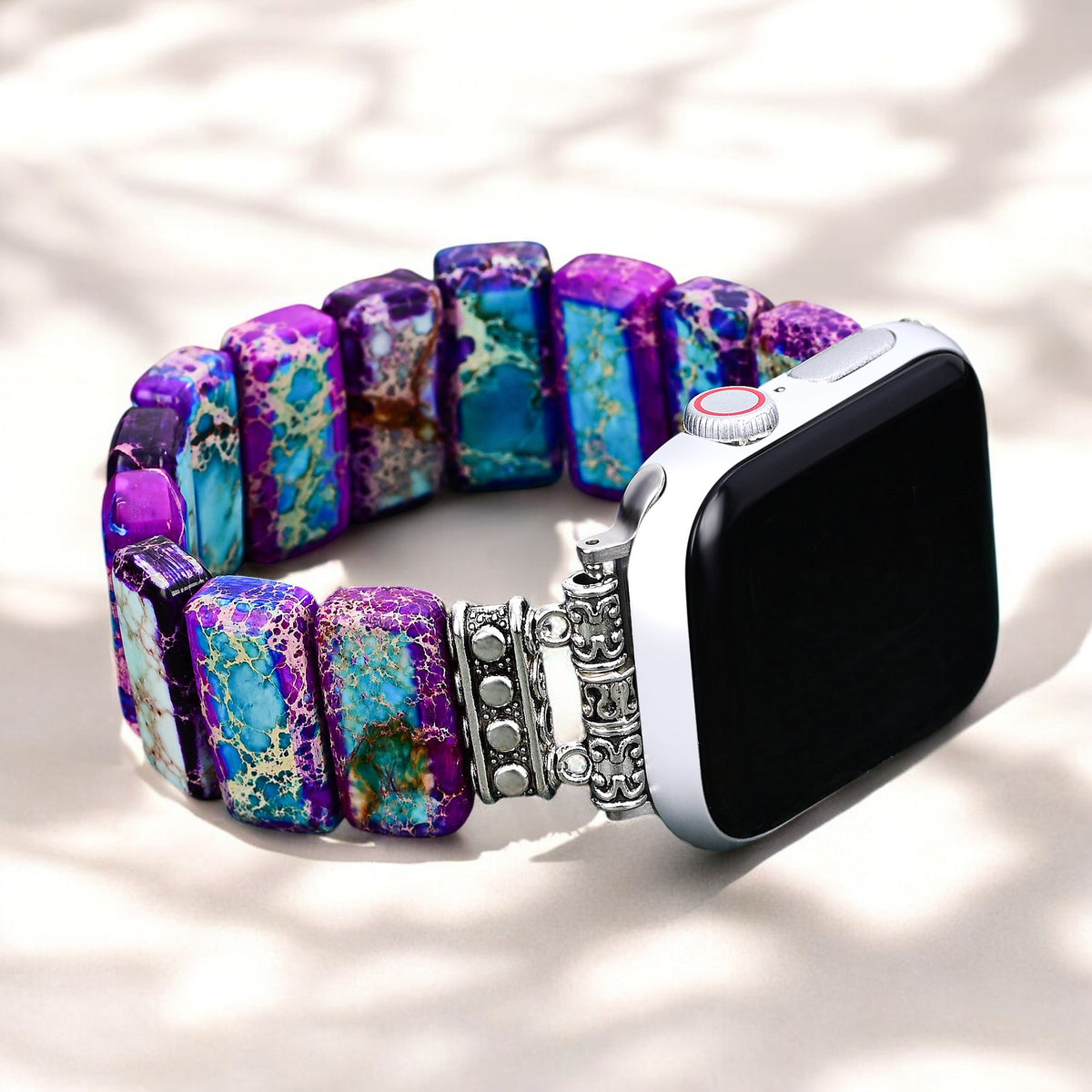 Pulseira Elástica Majestic Tibetan Jasper para Apple Watch