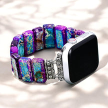 Pulseira Elástica Majestic Tibetan Jasper para Apple Watch