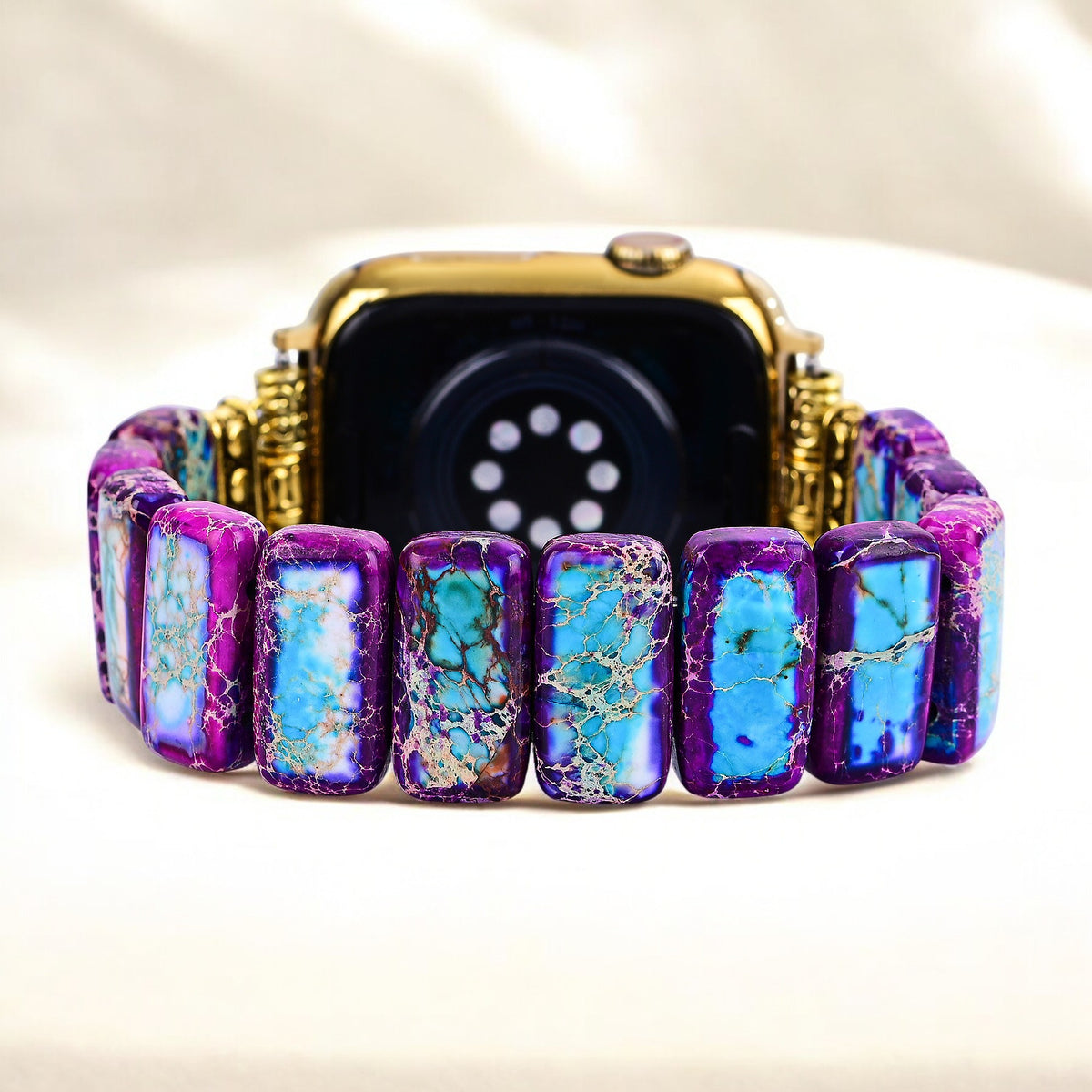 Pulseira Elástica Majestic Tibetan Jasper para Apple Watch