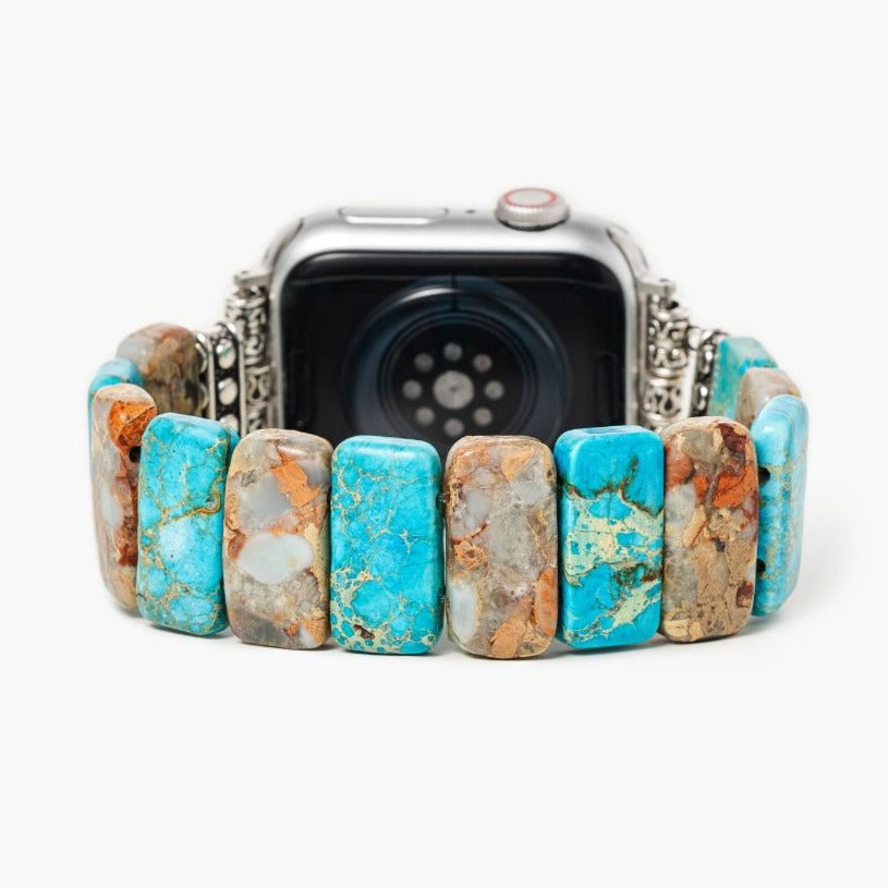 Correia elástica Apple Watch turquesa costeira