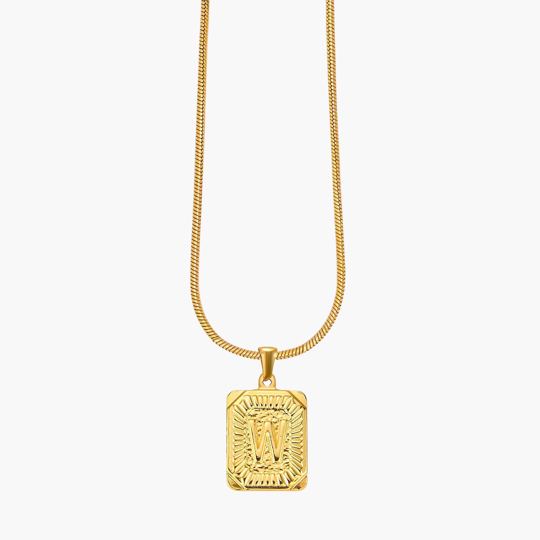 Colar inicial com letras de bolhas douradas brilhantes