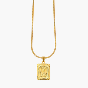 Colar inicial com letras de bolhas douradas brilhantes