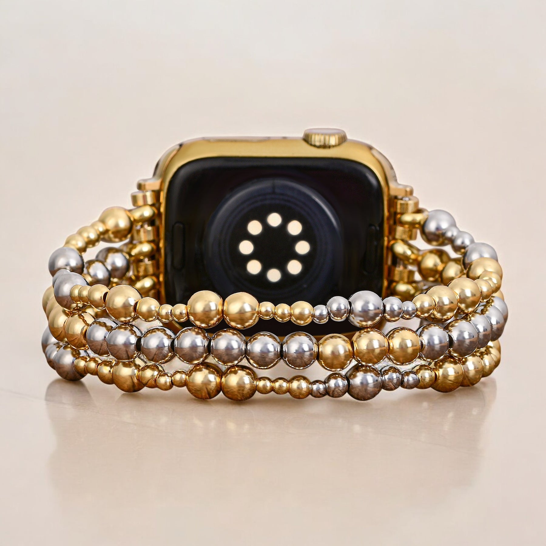 Pulseira elástica em ouro Sterling para Apple Watch