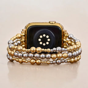 Pulseira elástica em ouro Sterling para Apple Watch