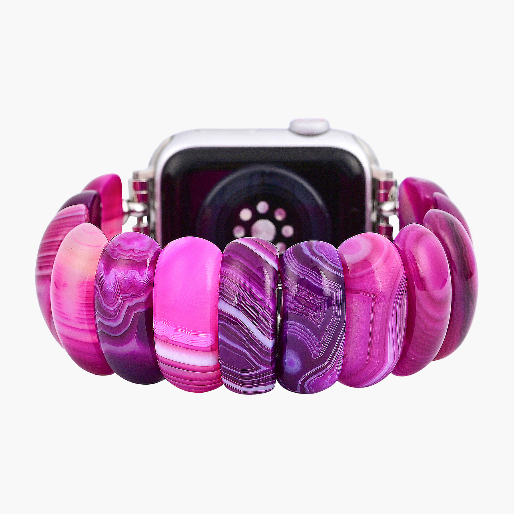 Pulseira elástica de Ágata Orquídea Radiante Apple Watch