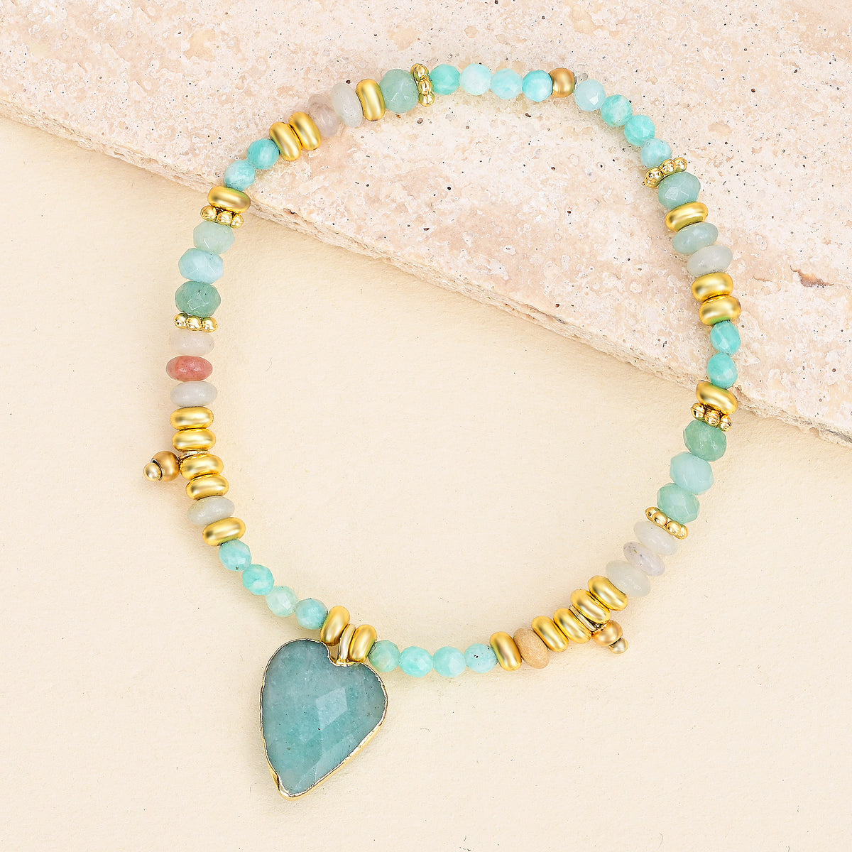 Pulseira de Lótus de Ágata da Meia-Noite