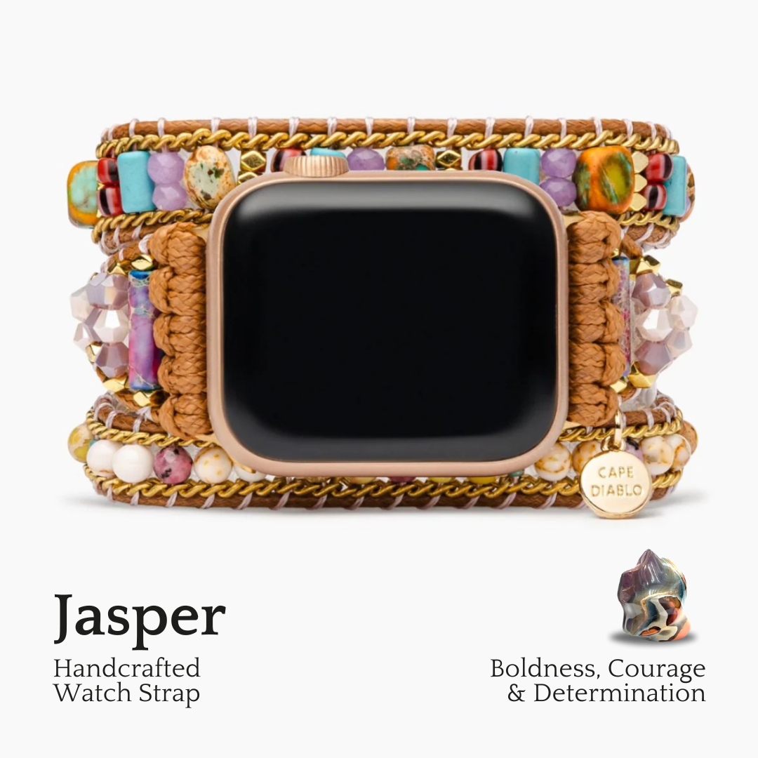 Correia de relógio de maçã Jasper étnica