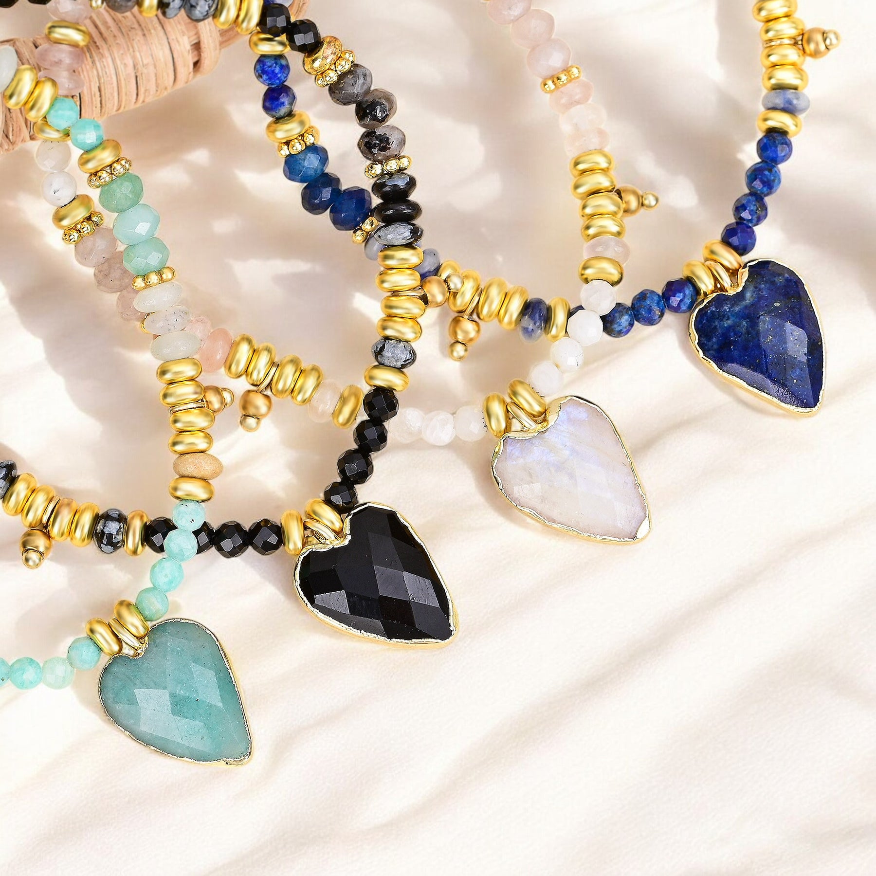 Pulseira de Encanto de Amor em Amazonite