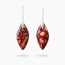 Brincos de Jaspe Ruby Earth