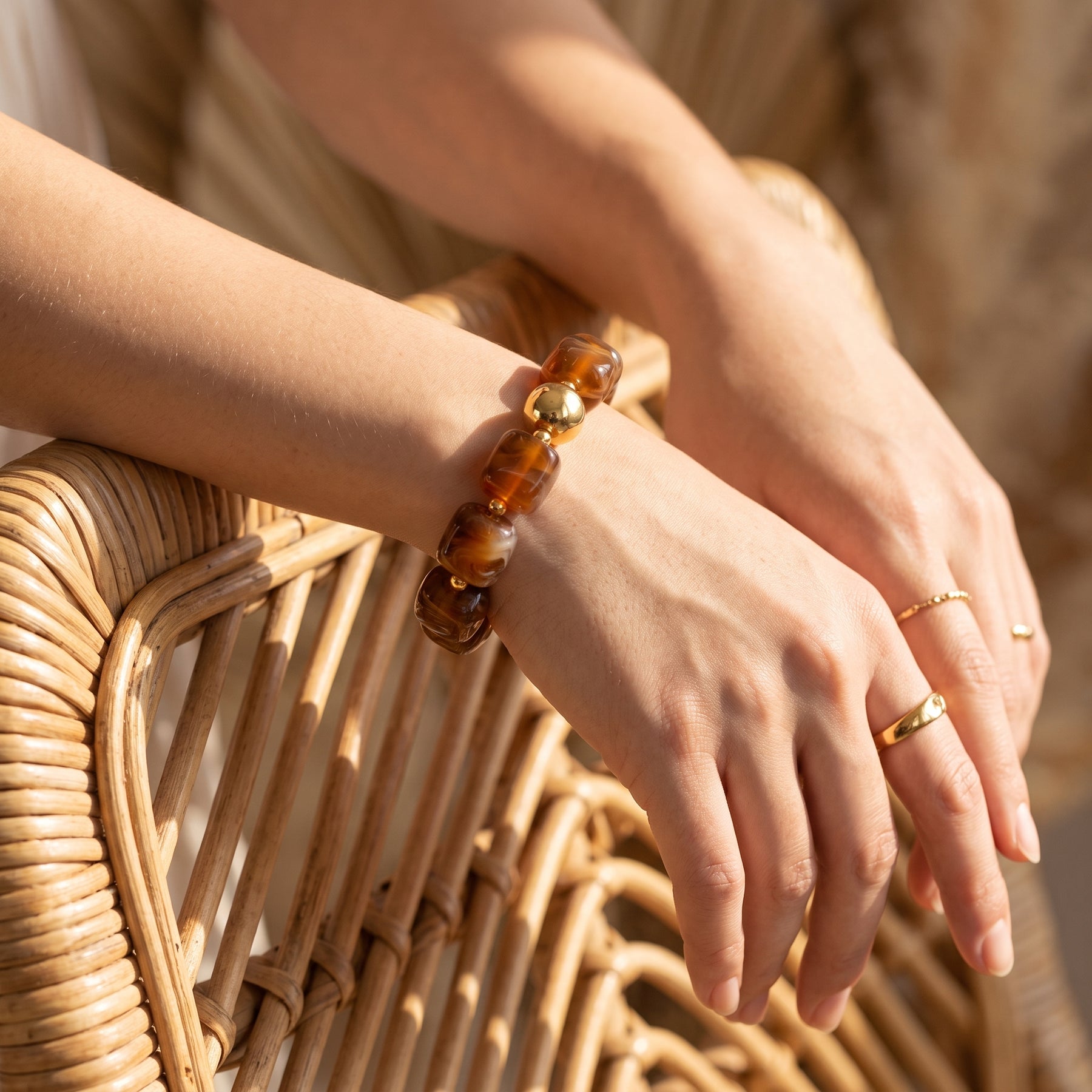 Pulseira Chunky Terra Dourada