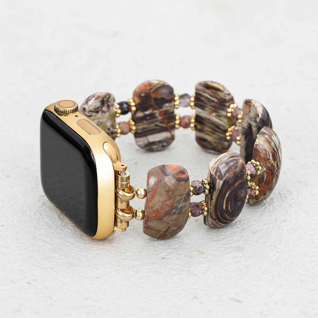 Correia elástica de jaspe Horizonte do Deserto para Apple Watch