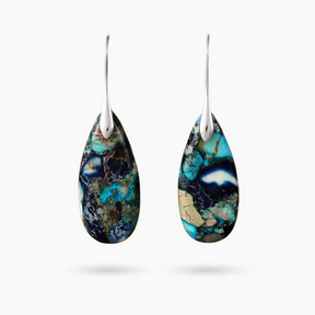 Brincos pendentes Oceanic Gleam Jasper