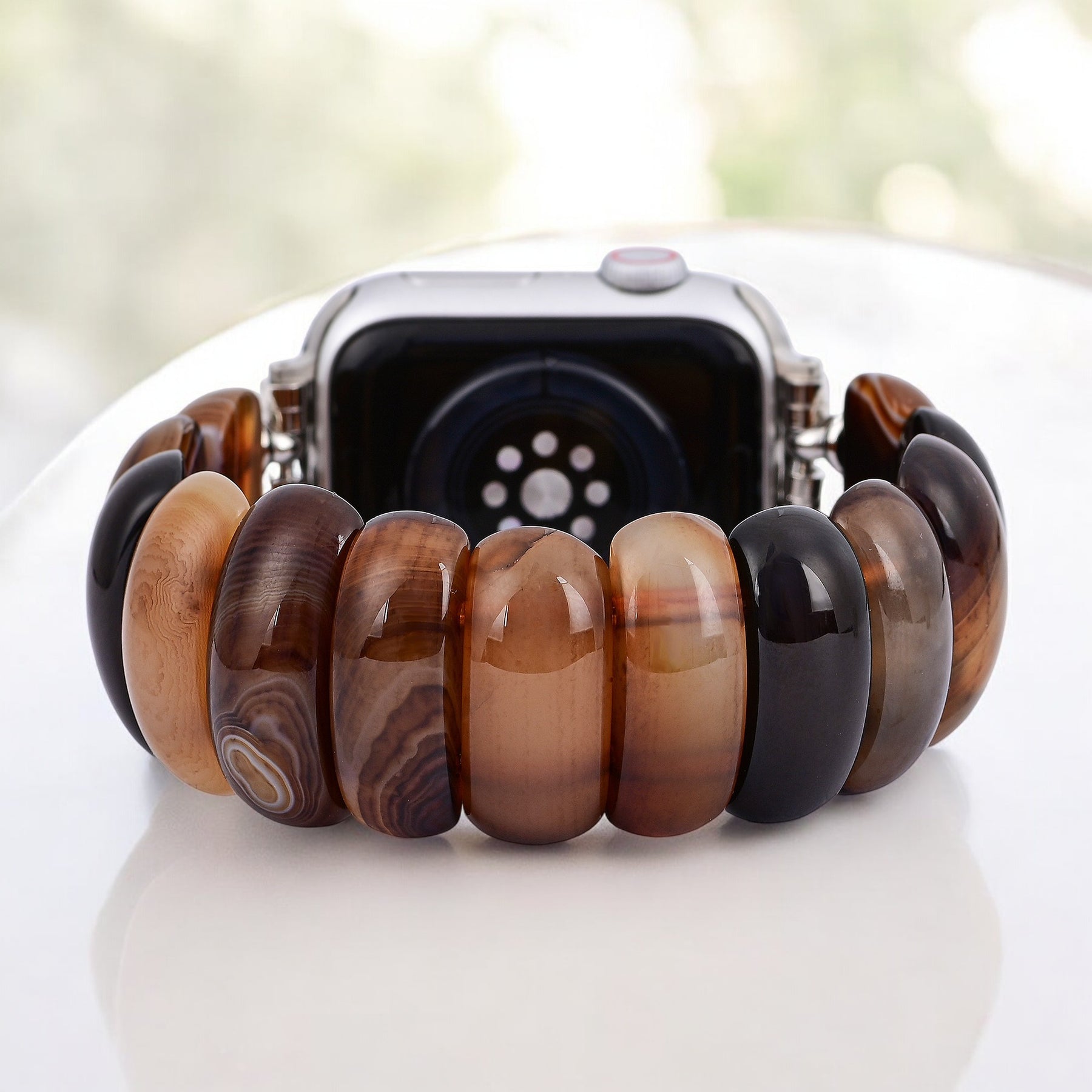 Pulseira Elástica Earthly Ember Agate para Apple Watch
