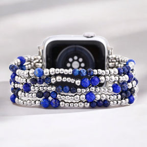 Correia elástica prateada Azure Serenity para Apple Watch