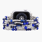 Correia elástica prateada Azure Serenity para Apple Watch