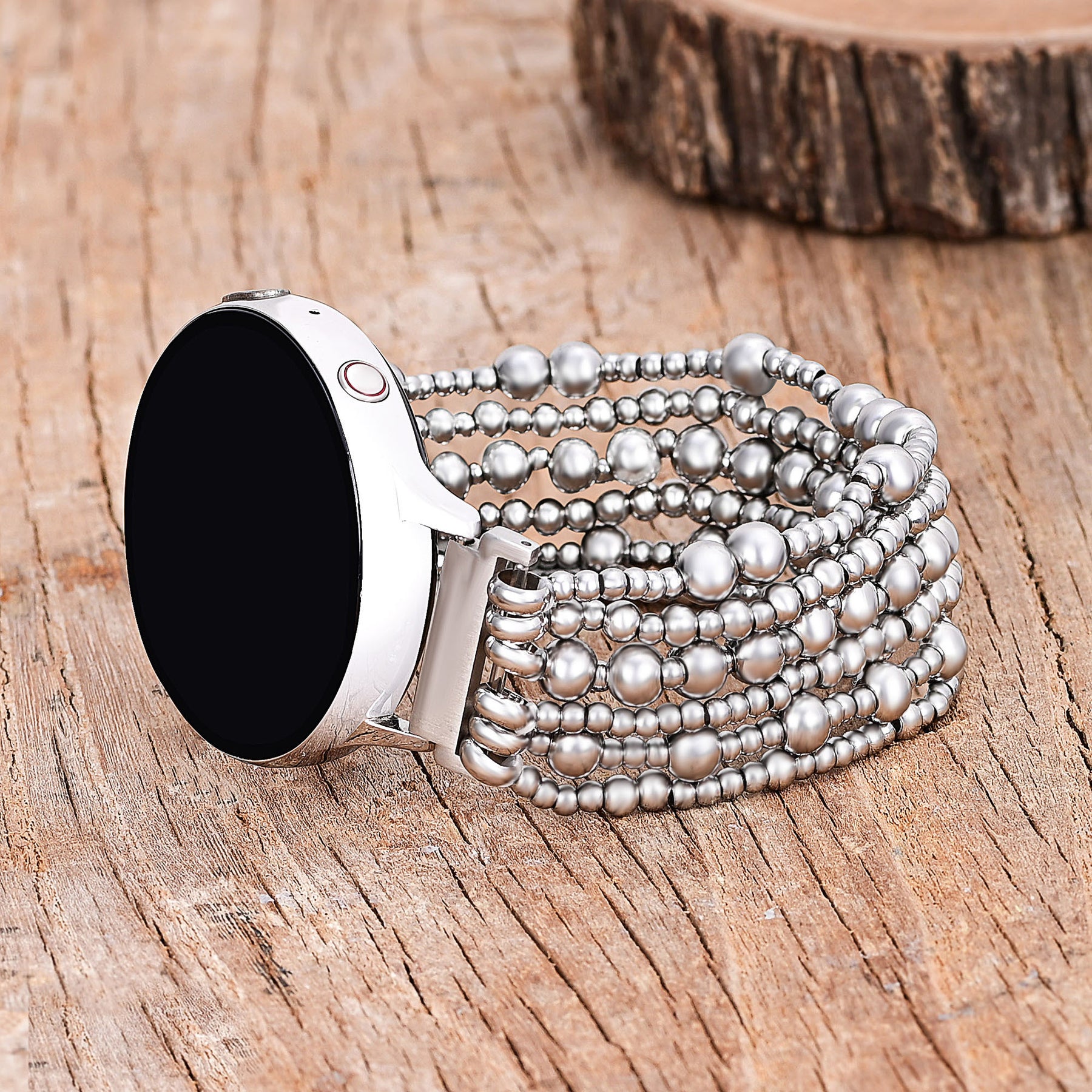Pulseira Platinum Demure Stretch para Apple Watch