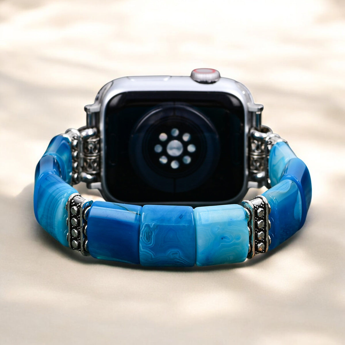 Pulseira de Apple Watch em Ágata do Abismo Sereno