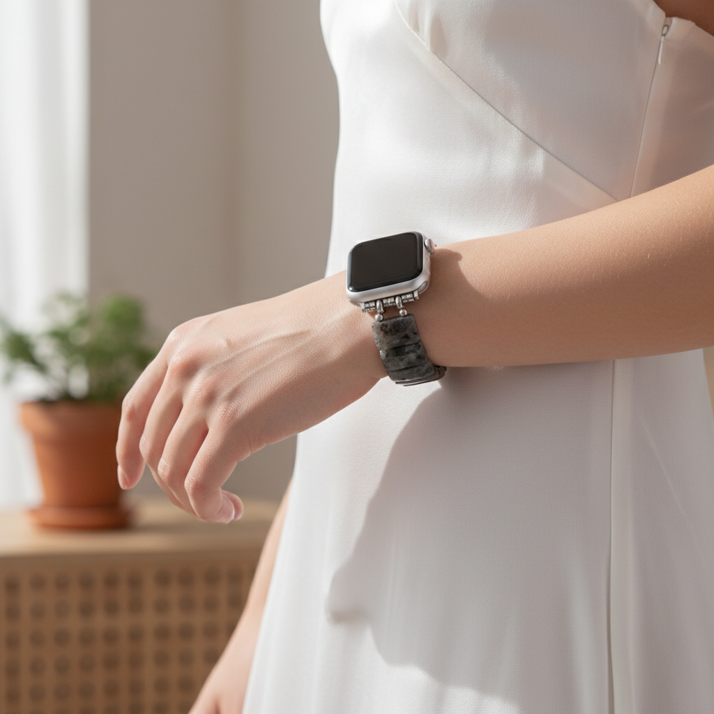 Correia Elástica Pedra Equilíbrio Meia-Noite para Apple Watch