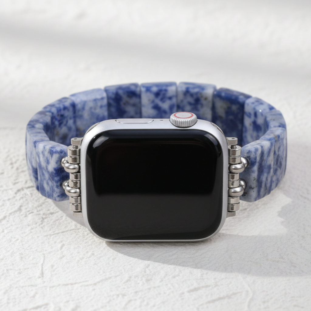 Correia elástica de sodalito azul horizonte para Apple Watch
