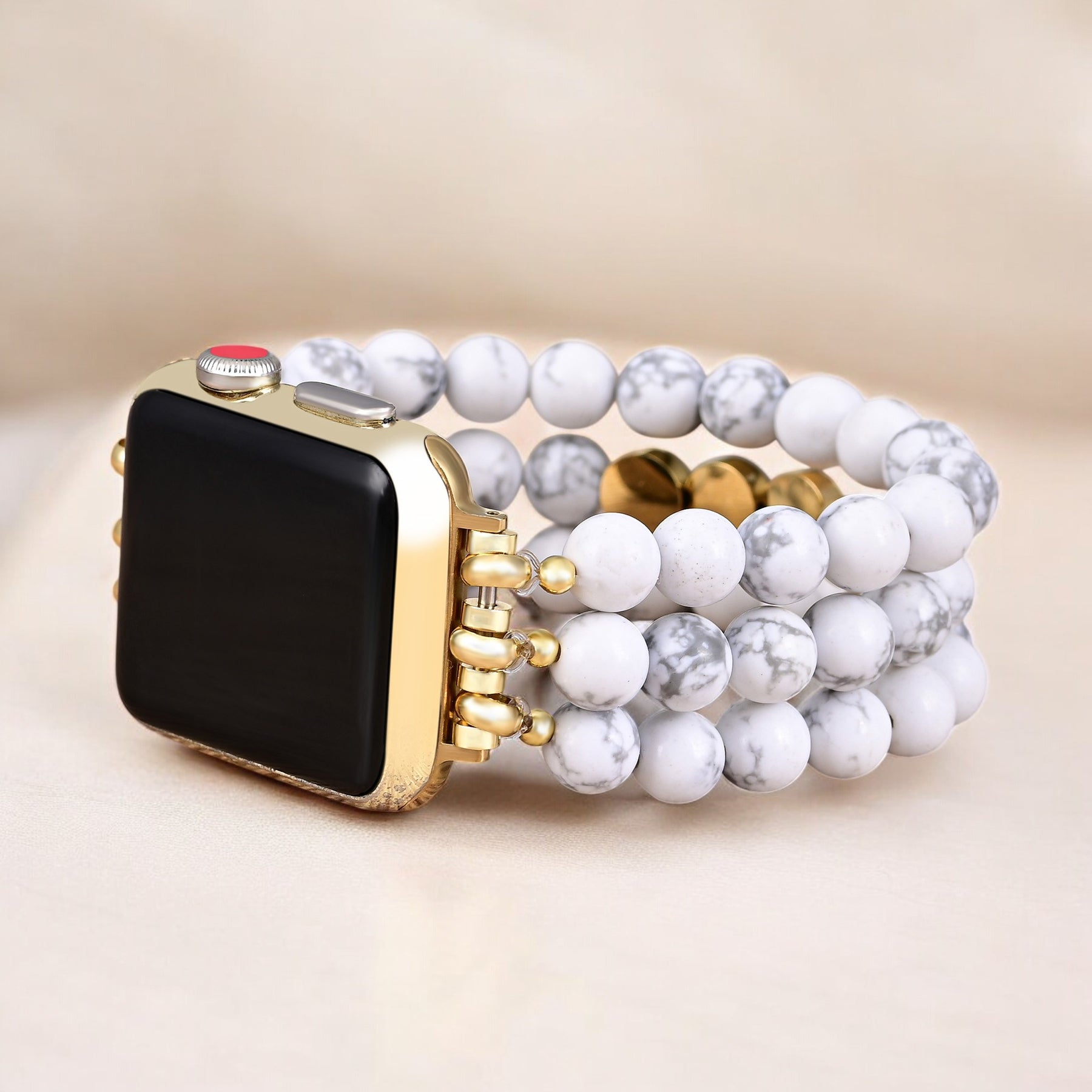 Pulseira Apple Watch Howlite Peace Inspiration