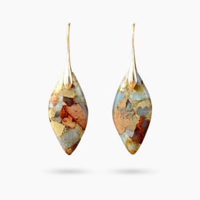 Terra Hues Leaves Jasper Earrings