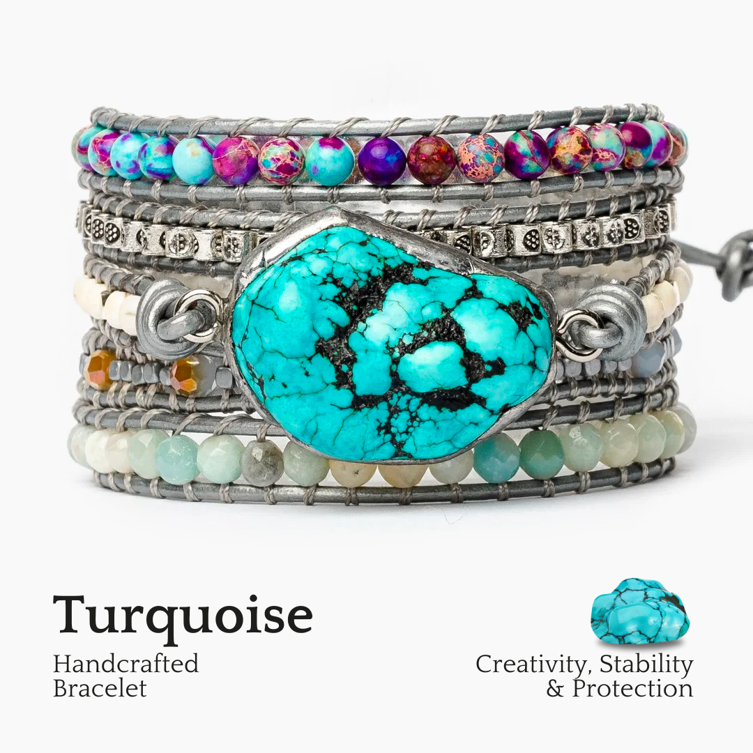 Pulseira de Proteção Healing Turquoise Wrap