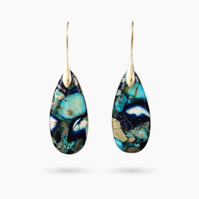 Oceanic Gleam Jasper Dangle Earrings