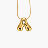 Colar com Inicial em Letra Bolha Golden Glow