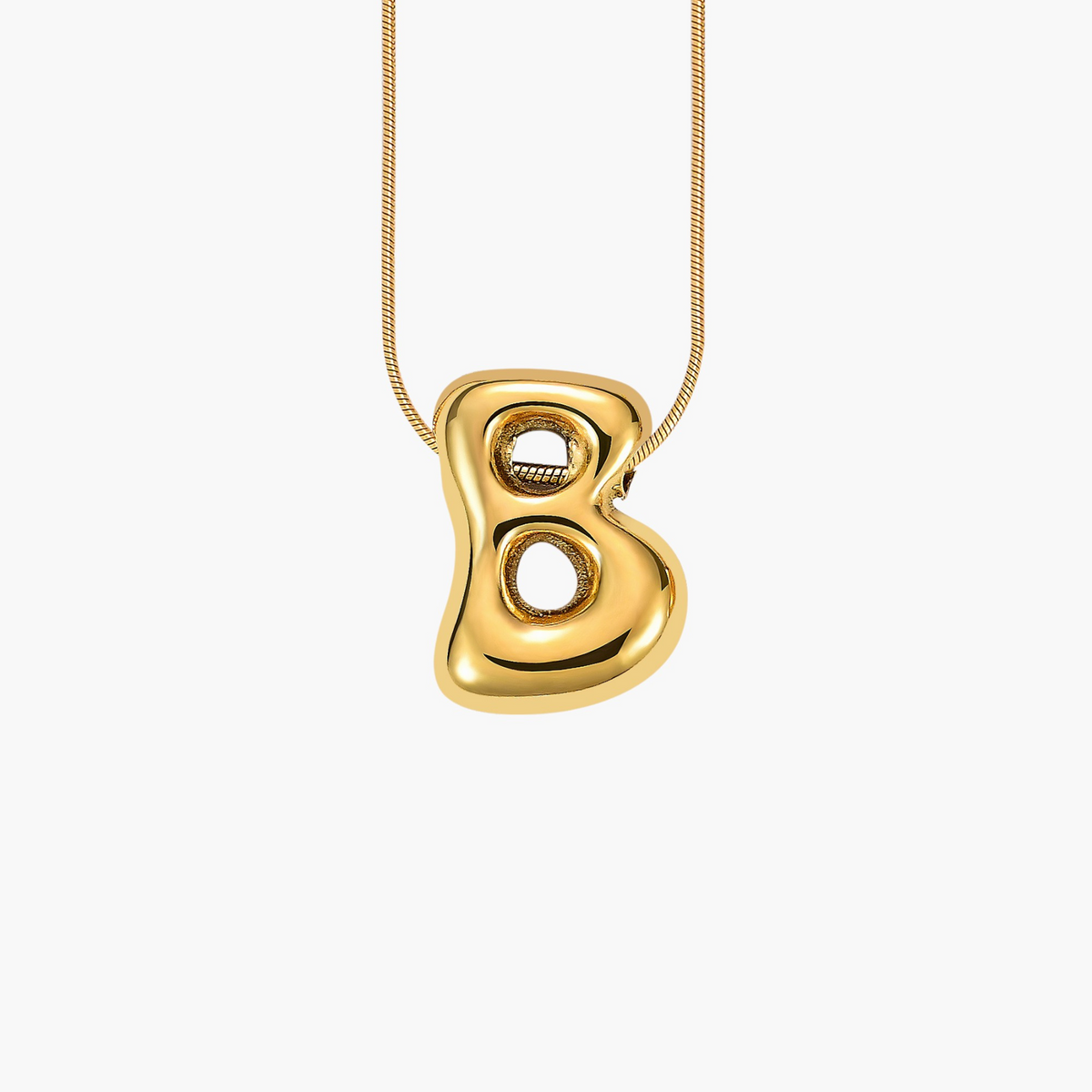 Colar com Inicial em Letra Bolha Golden Glow