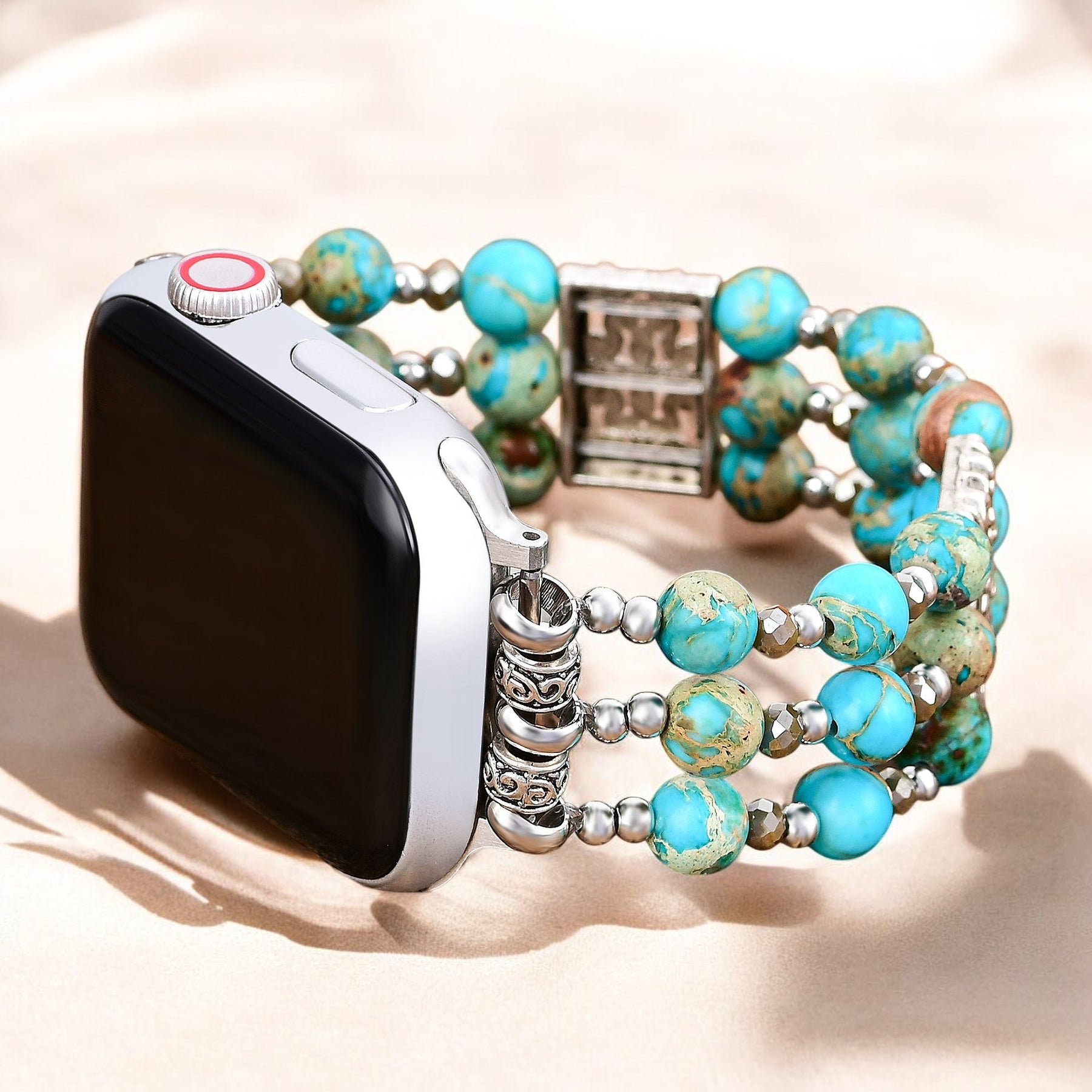 Pulseira Artisanal Turquoise Spirit Stretch para Apple Watch
