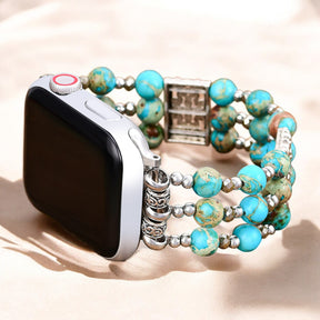 Pulseira Artisanal Turquoise Spirit Stretch para Apple Watch