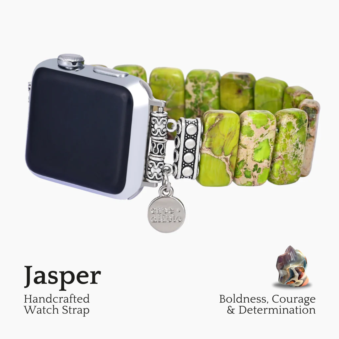 Pulseira Elástica Apple Watch de Jaspe Tibetano Lima