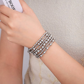 Conjunto de pulseiras Platinum Demure