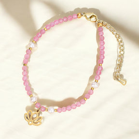 Pulseira de Lótus Rosa Etérea