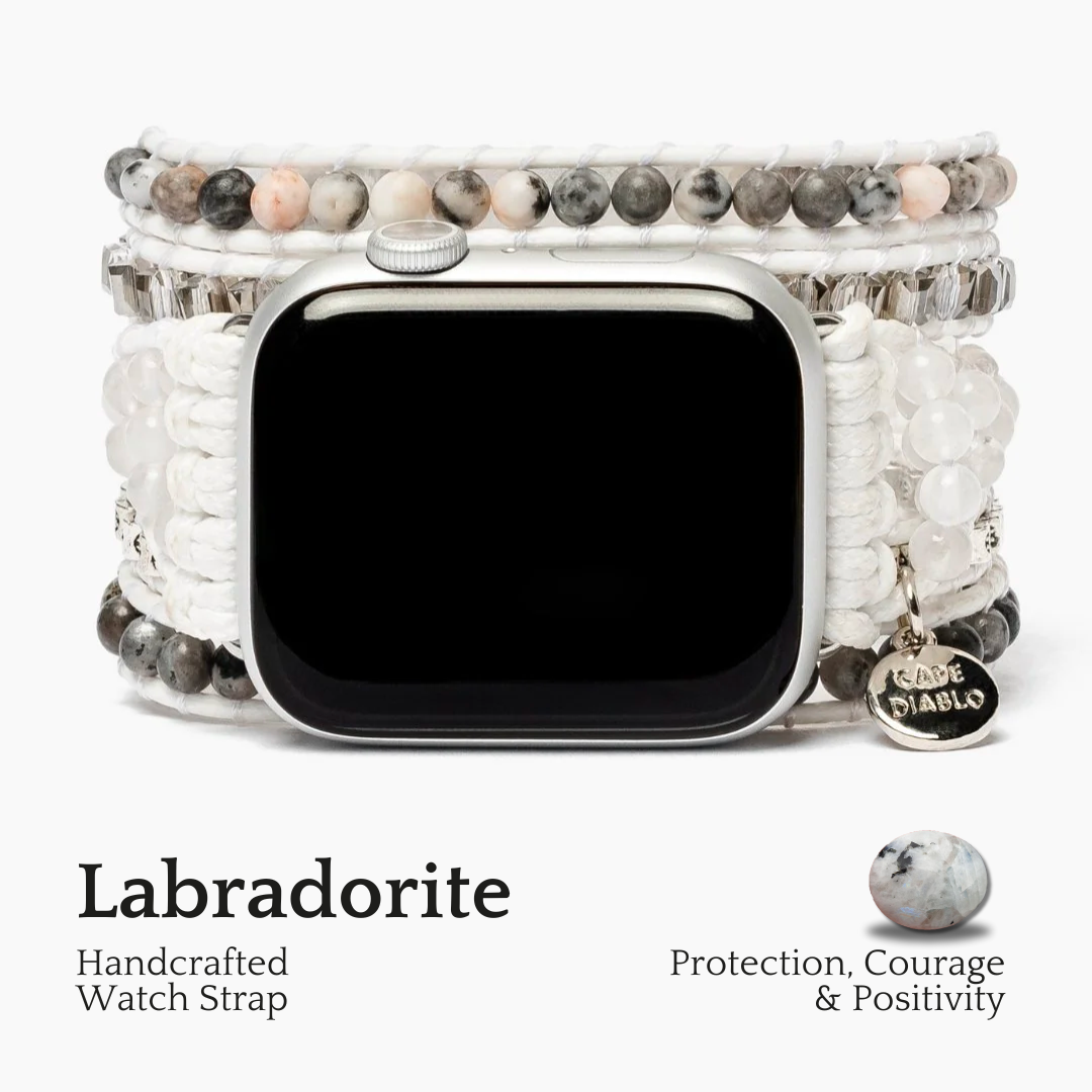 Pulseira Apple Watch de Labradorite Branco
