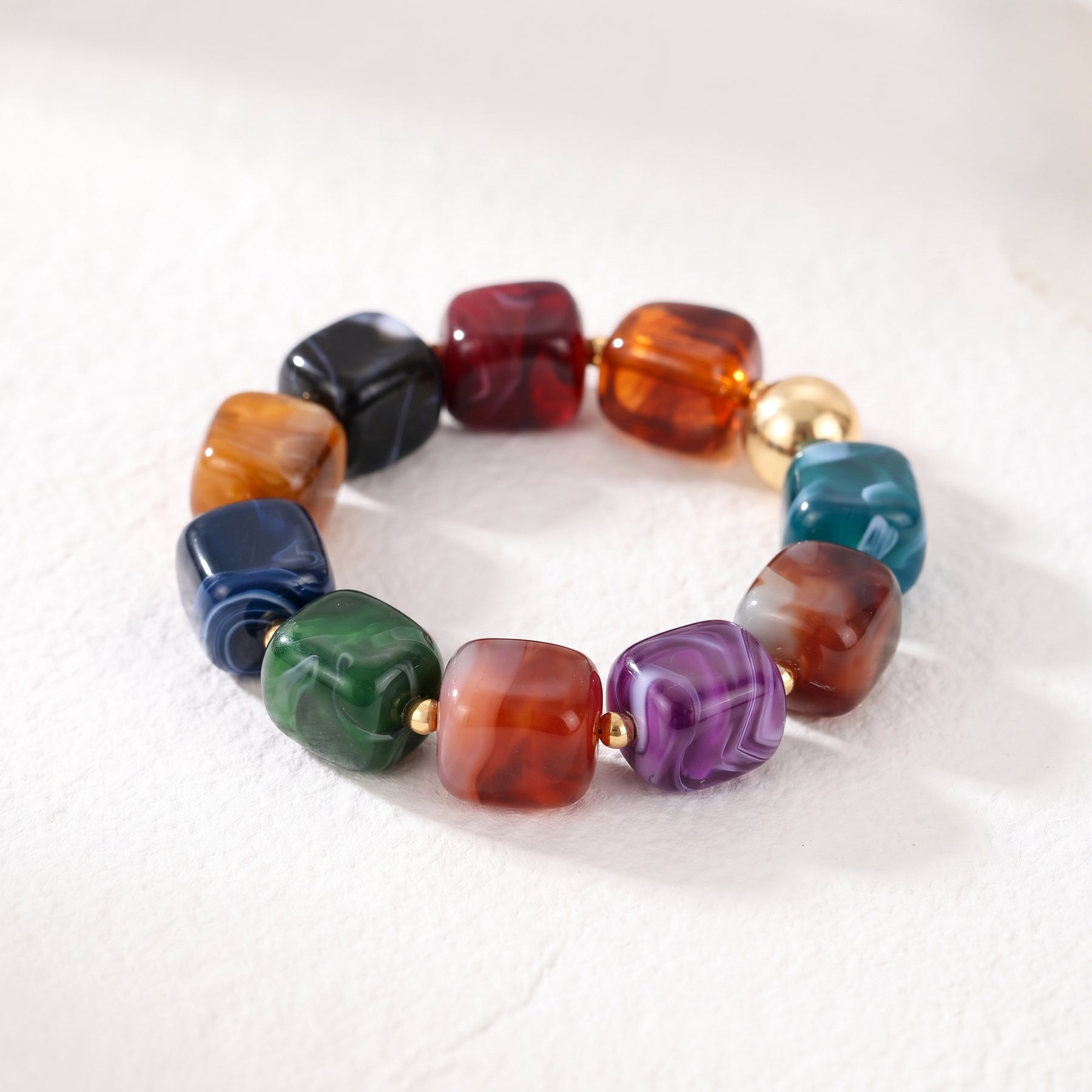 Pulseira grossa mista Mystic Rainbow