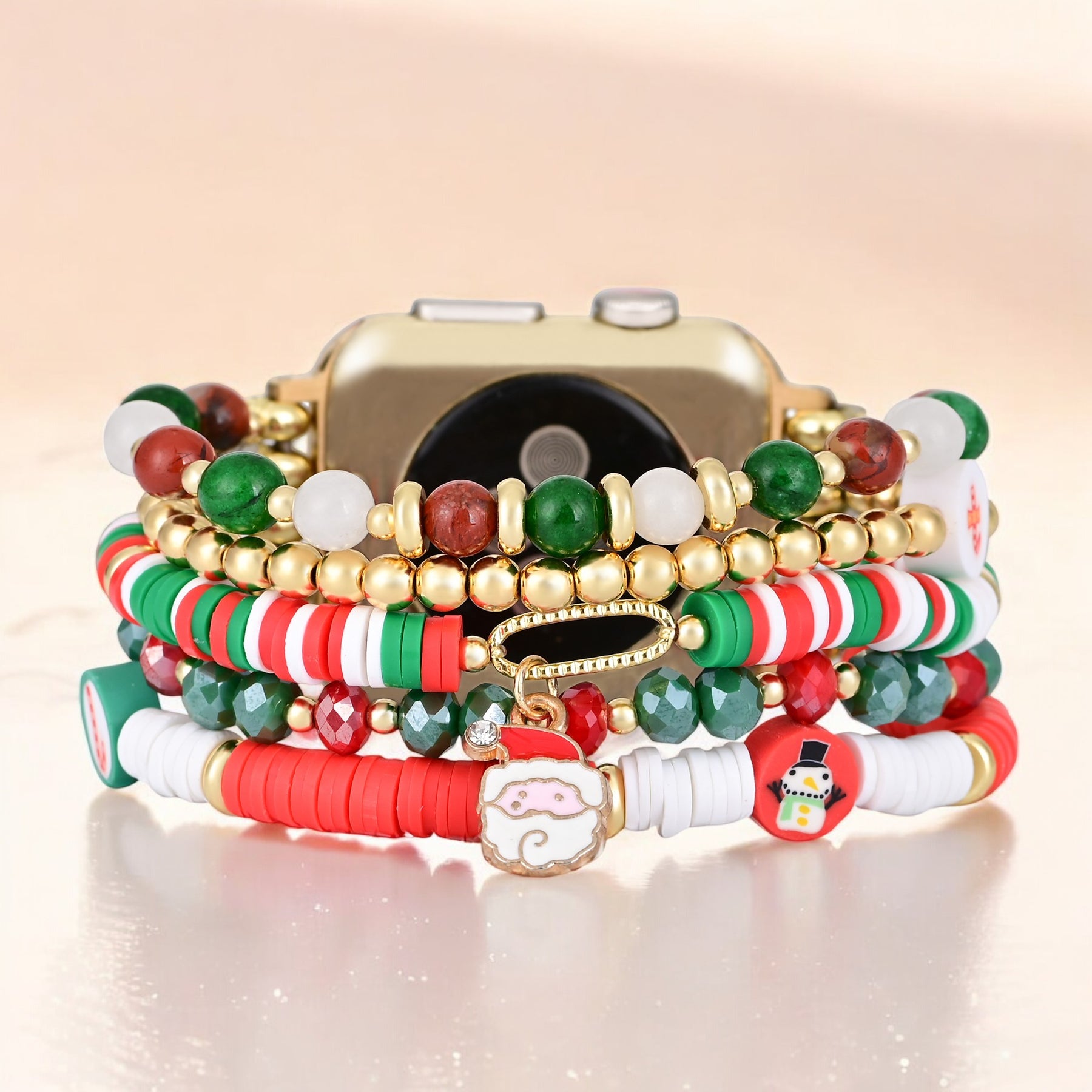 Correia Santa Sparkle Stretch para Apple Watch