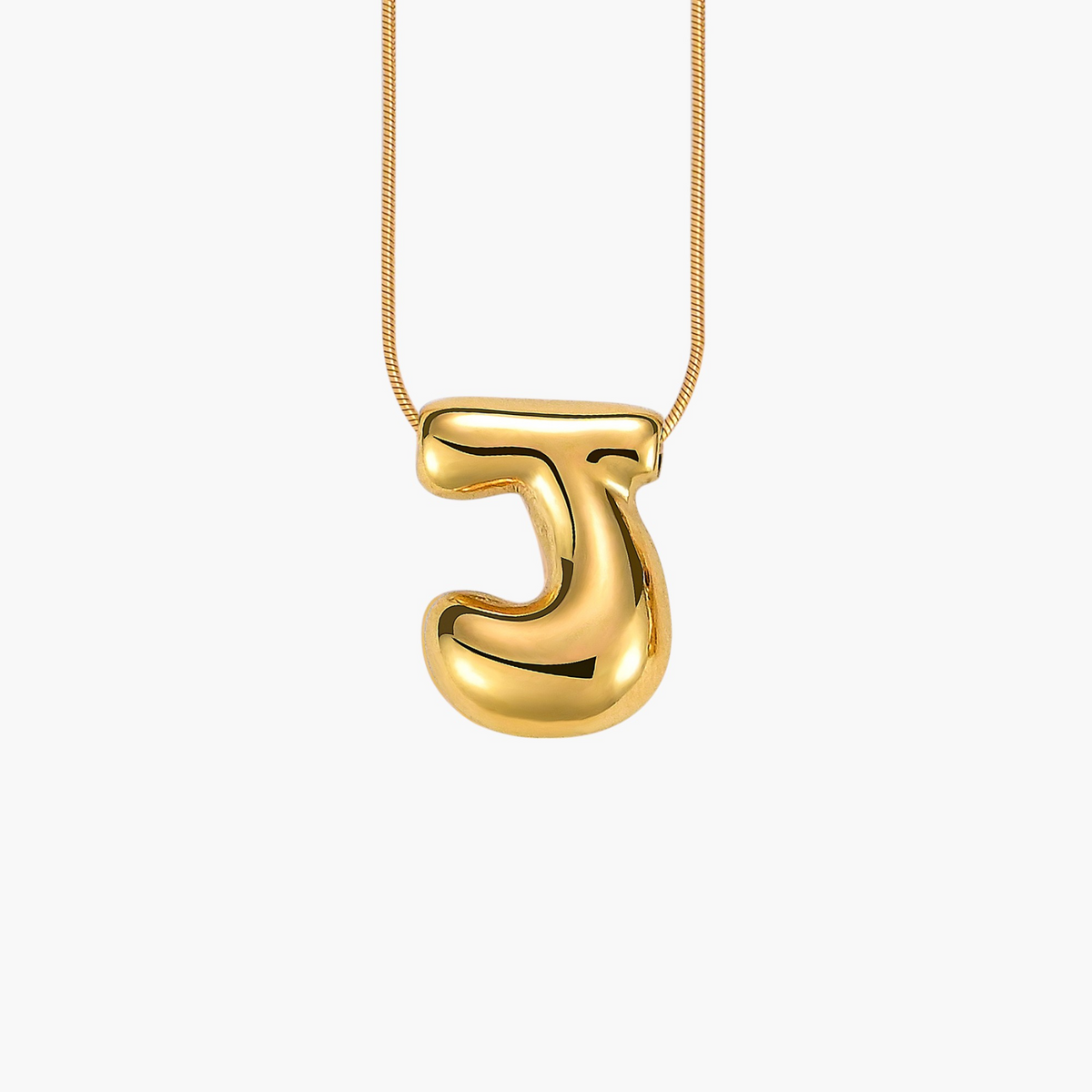 Colar com Inicial em Letra Bolha Golden Glow