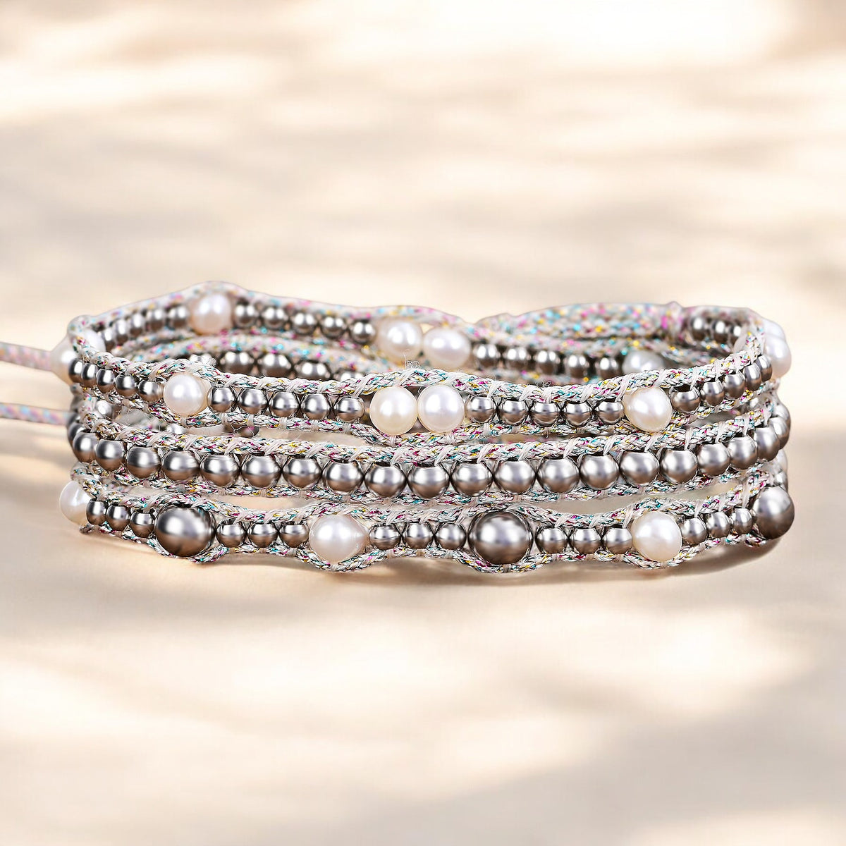 Pulseira de Proteção com Pérola Brilhante