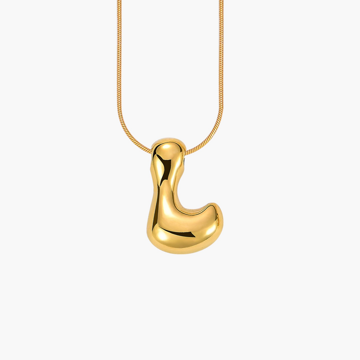 Colar com Inicial em Letra Bolha Golden Glow