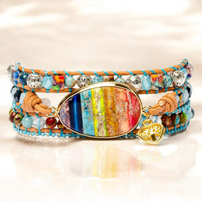 Pulseira Envolvente do Chakra do Coração de Cura